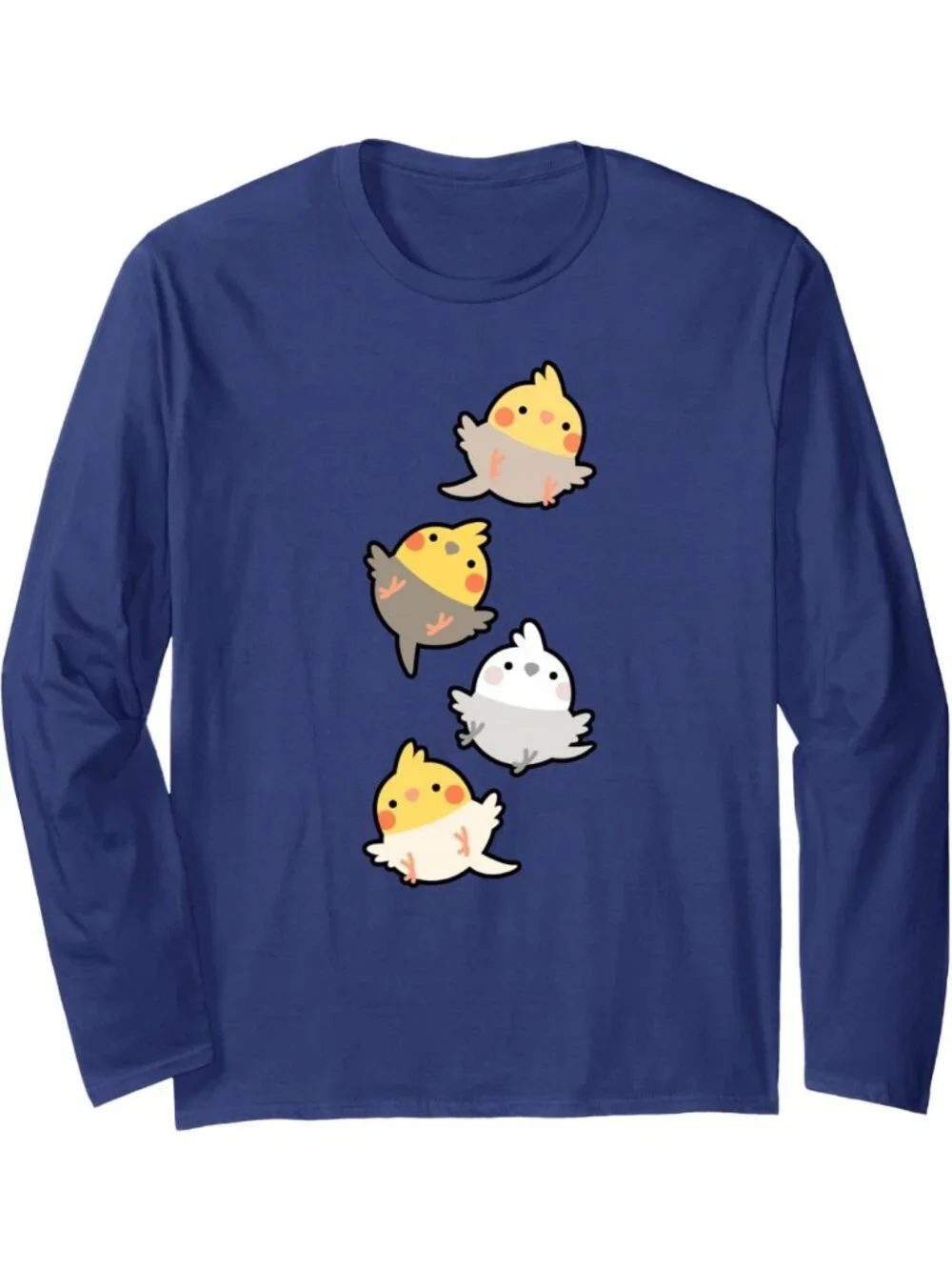 Cute Cockatiel Graphic Long Sleeve Tee | Fun Bird Lover Shirt | Casual Style